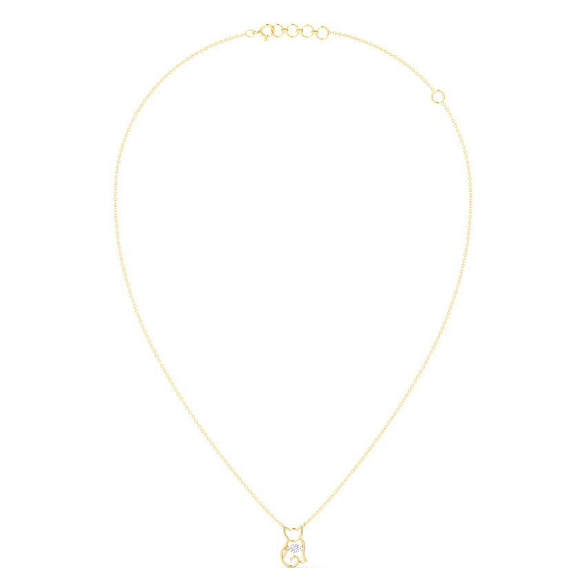 Kitten Heartbeat Diamond Necklace Kitten Heartbeat Diamond Necklace