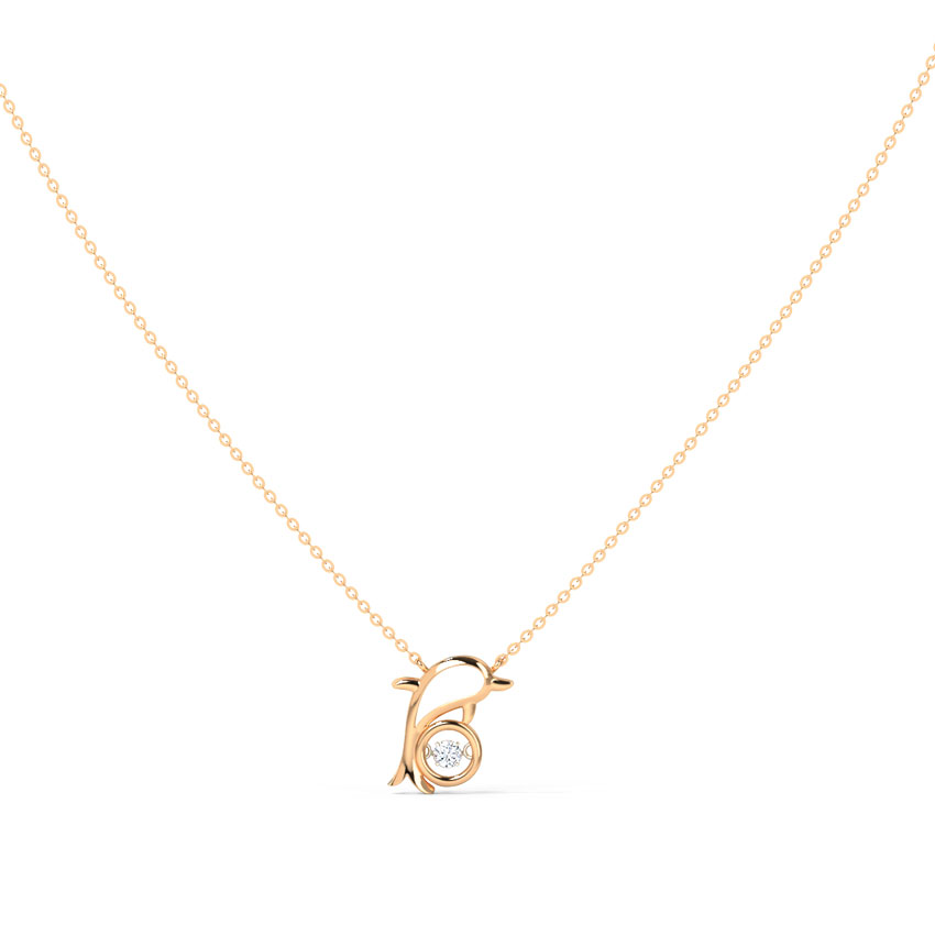 Dolphin Heartbeat Diamond Necklace