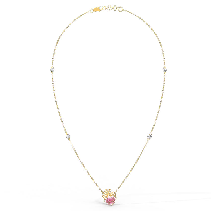 Grace Lotus Diamond Necklace