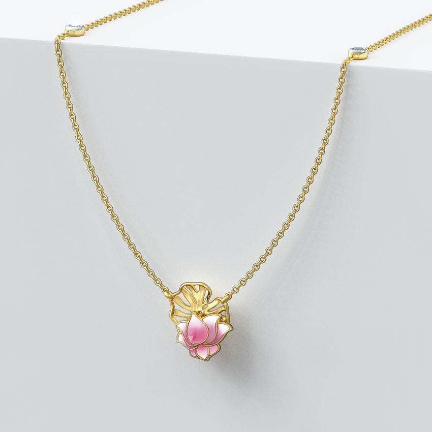 Grace Lotus Diamond Necklace