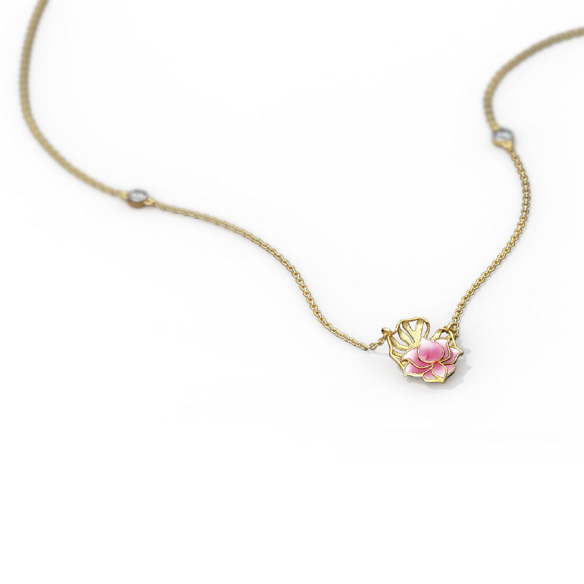 Grace Lotus Diamond Necklace