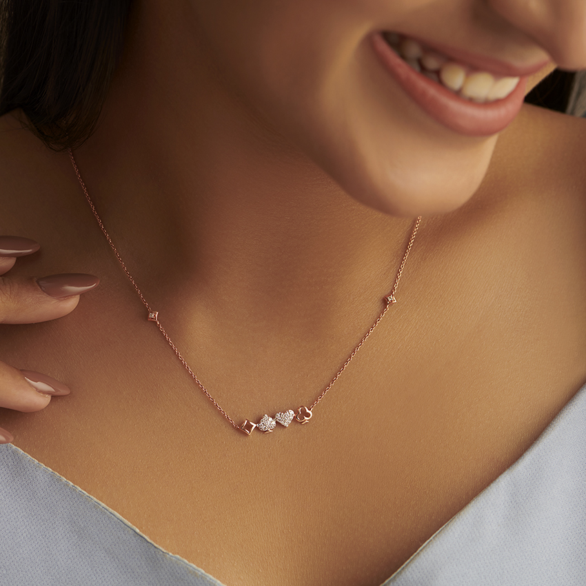Heart & Spade Diamond Necklace Heart & Spade Diamond Necklace