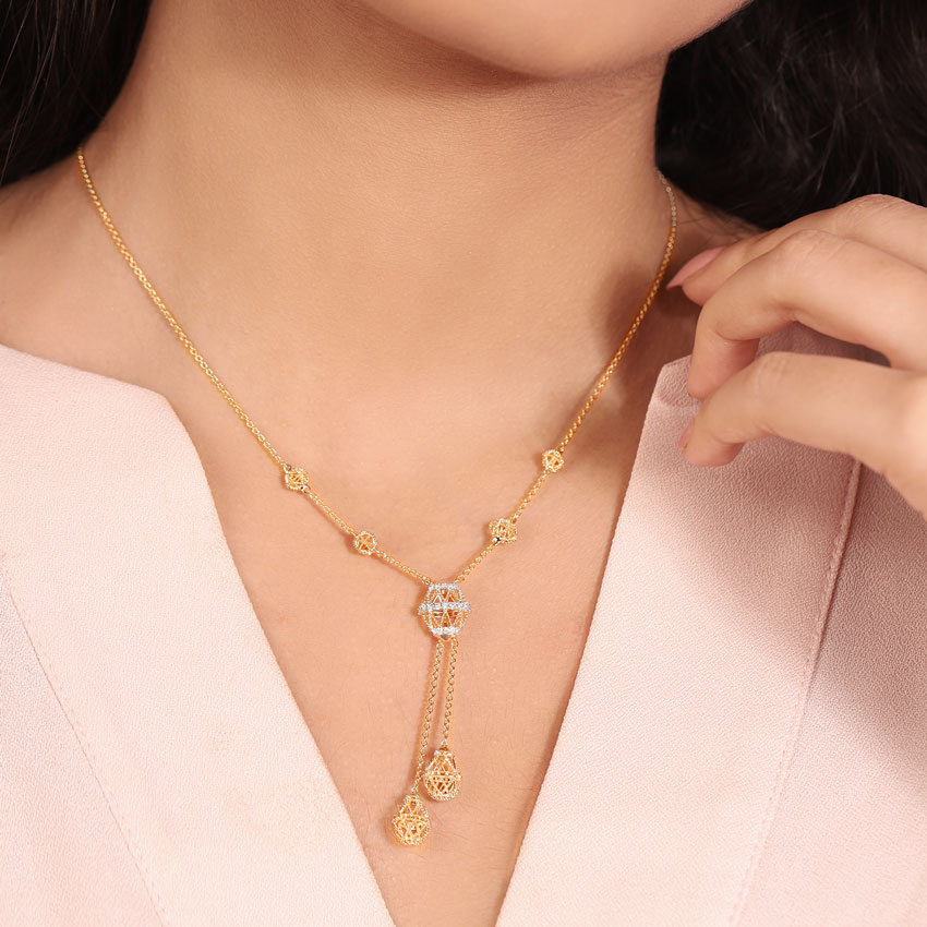 Lattice Lariat Diamond Necklace Lattice Lariat Diamond Necklace