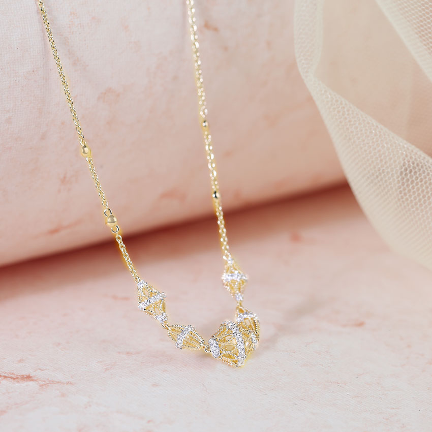 Lisa Lattice Diamond Necklace