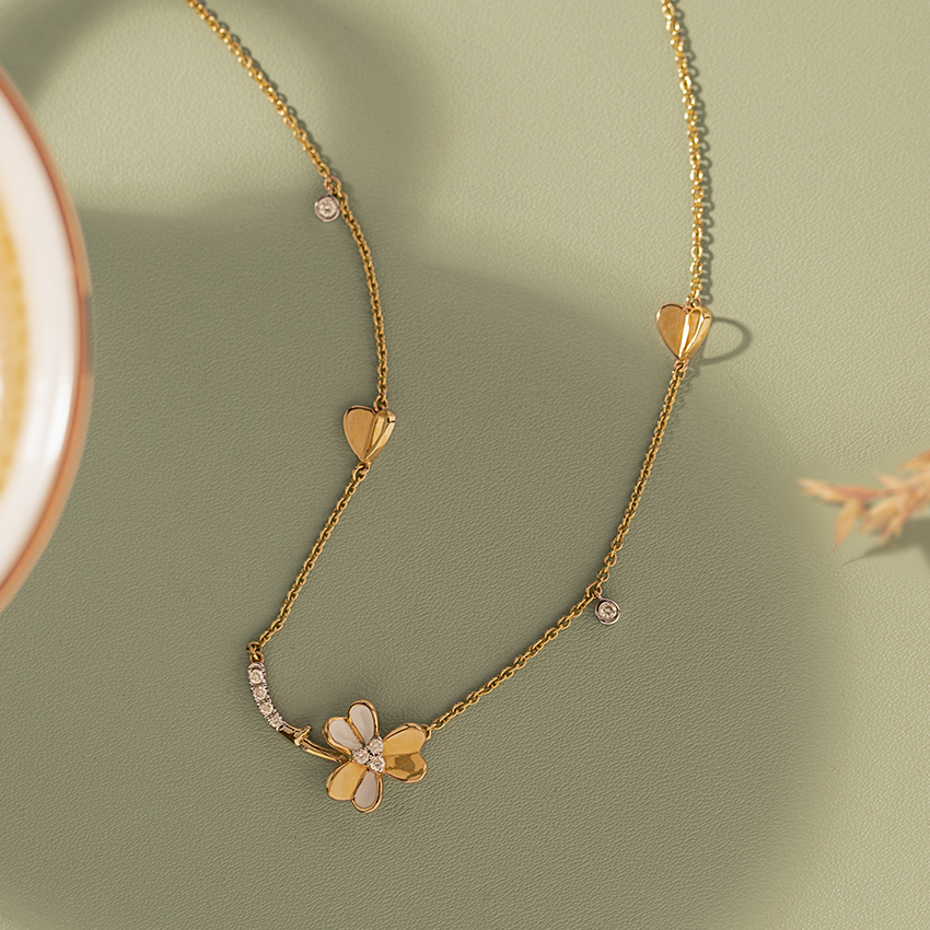 Beloved Clover Diamond Necklace