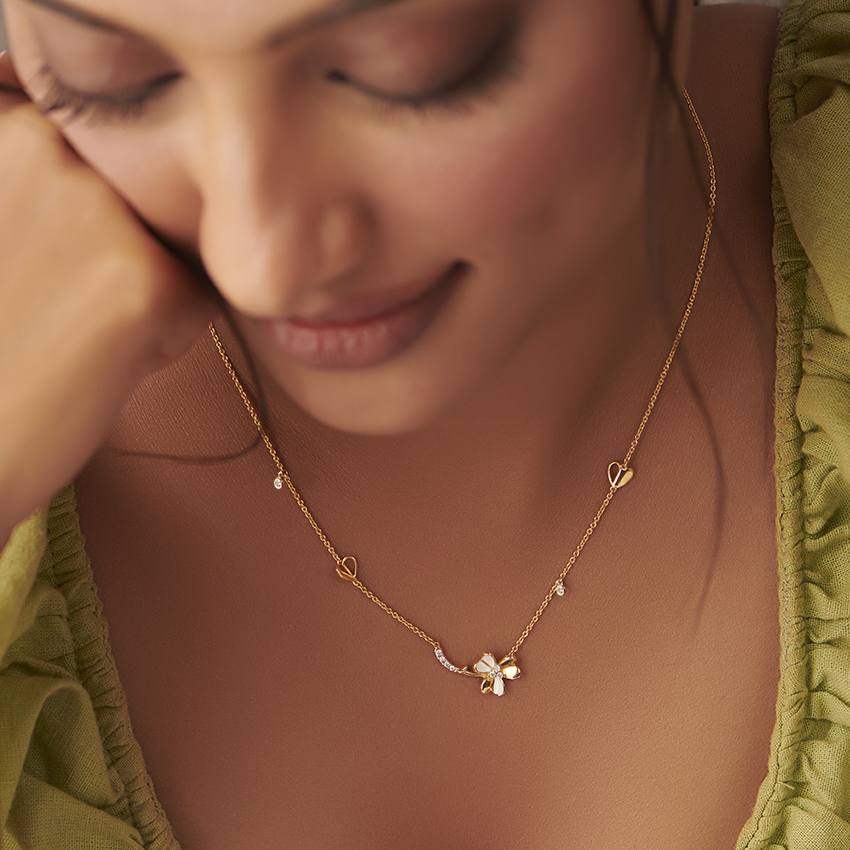 Beloved Clover Diamond Necklace