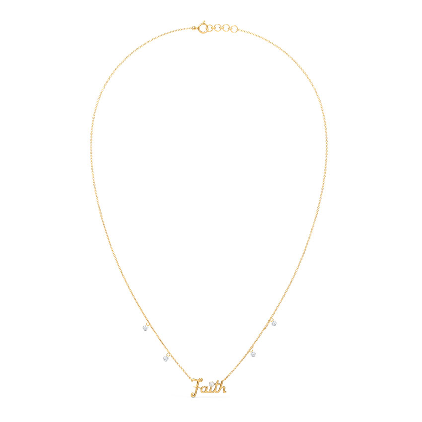 Stylish Faith Diamond Necklace