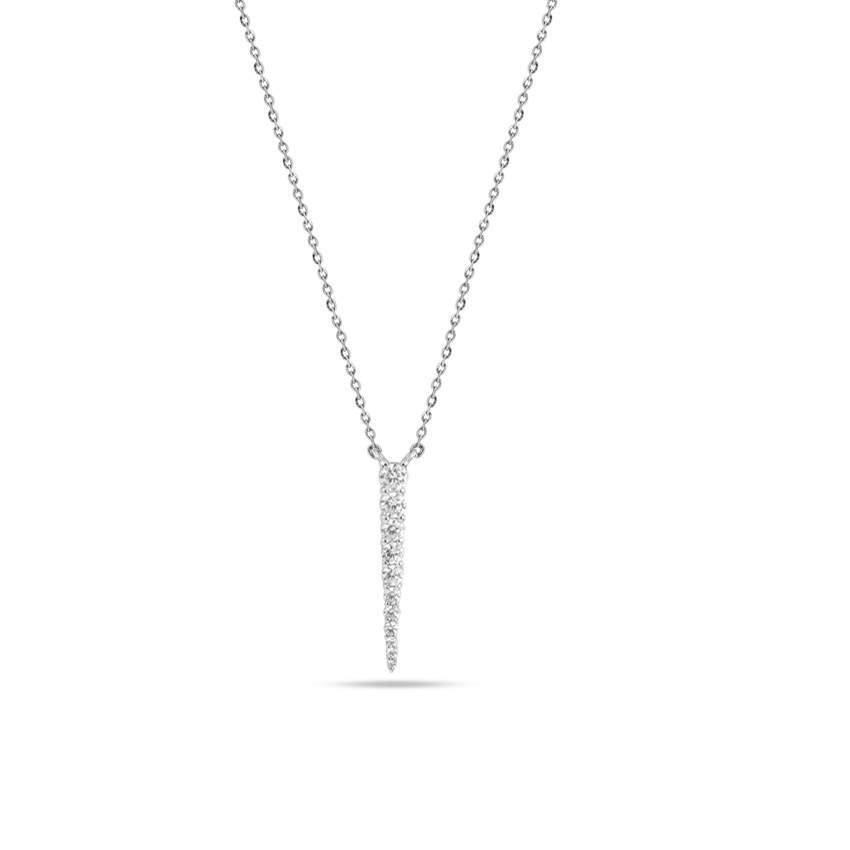 Diamond Necklaces 14 Karat White Gold Blazing Diamond Necklace