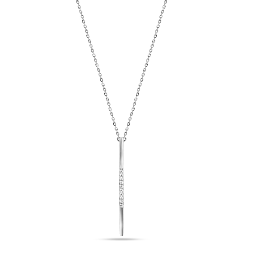 Diamond Necklaces 14 Karat White Gold Fine Diamond Necklace