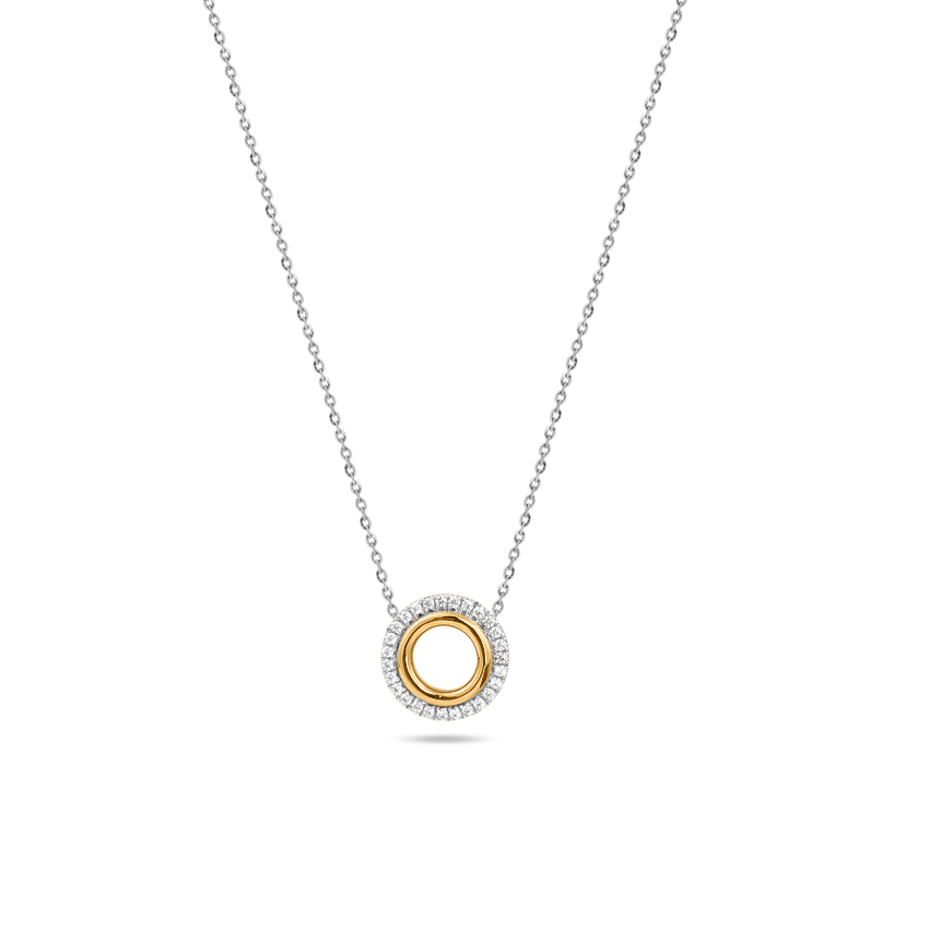 Diamond Necklaces 14 Karat Two Tone Gold Shirisha Glowing Necklace