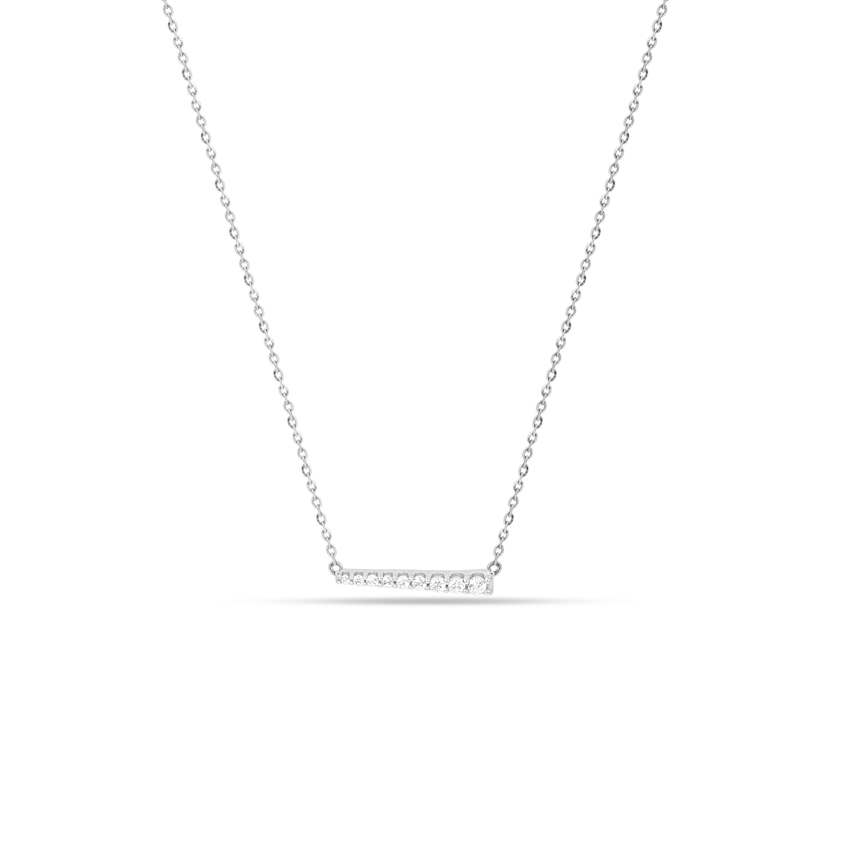 Diamond Necklaces 14 Karat White Gold Twinkling Journey Diamond Necklace