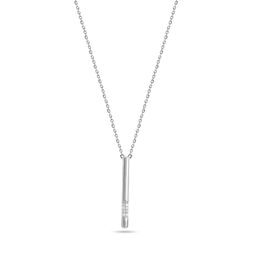 Diamond Necklaces 14 Karat White Gold Sheen Diamond Necklace