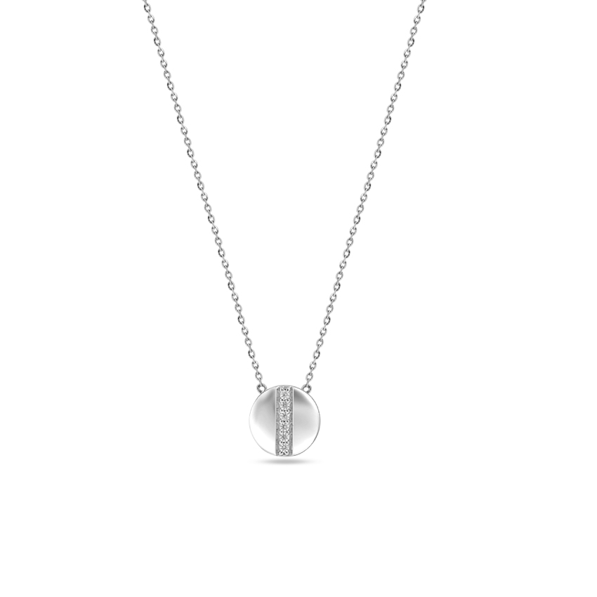 Diamond Necklaces 14 Karat White Gold Orb Dazzle Necklace