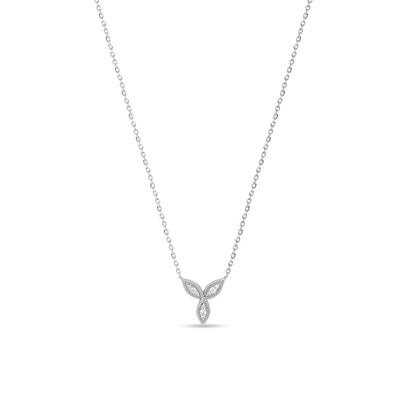 Diamond Necklaces 14 Karat White Gold Bella Lucky Diamond Necklace