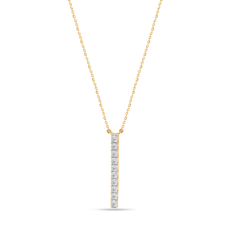 Diamond Necklaces 14 Karat Yellow Gold Caily Alluring Diamond Necklace