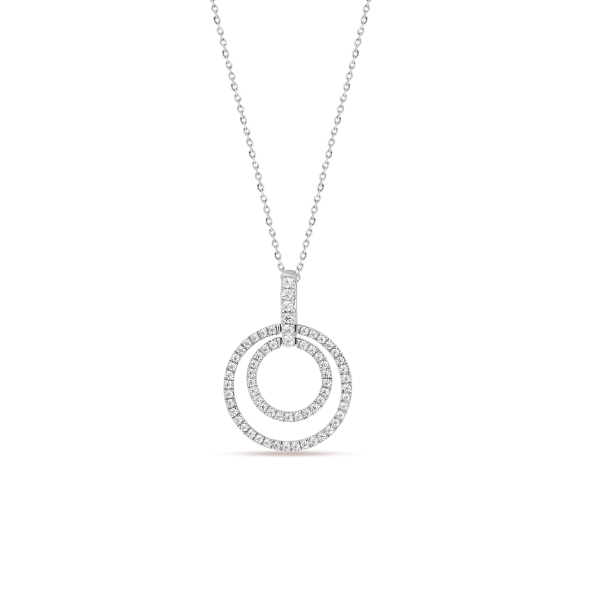Diamond Necklaces 14 Karat White Gold Rumi Radiant Diamond Necklace