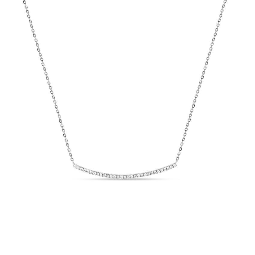Diamond Necklaces 14 Karat White Gold Ellen Enticing Necklace