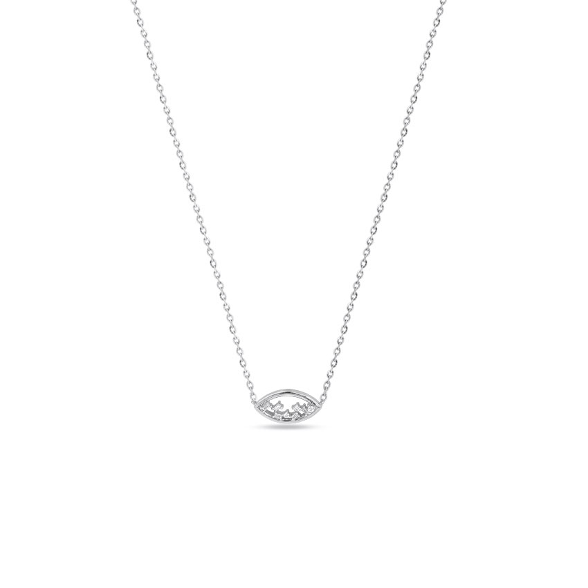 Diamond Necklaces 14 Karat White Gold Ash Delightful Diamond Necklace
