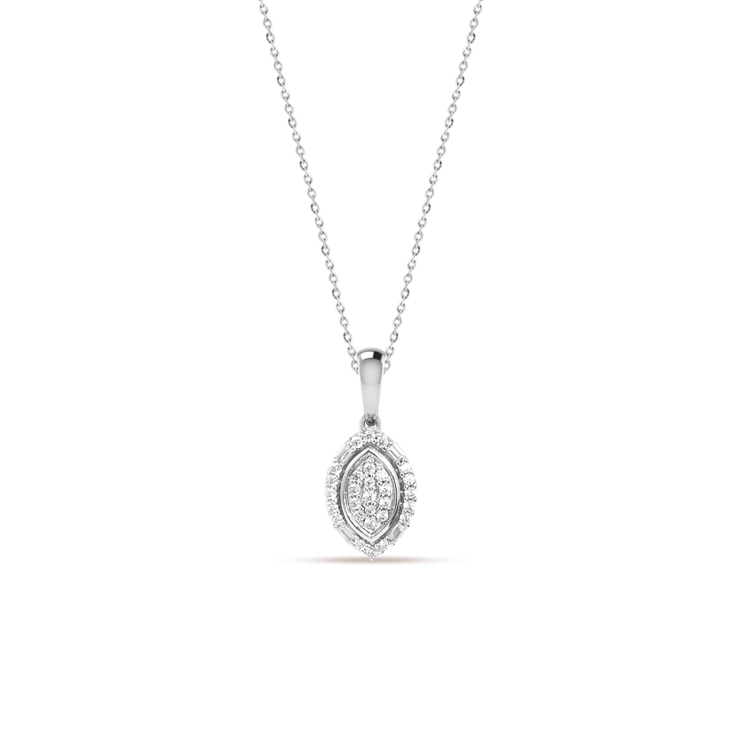 Diamond Necklaces 14 Karat White Gold Claire Twinkling Diamond Necklace