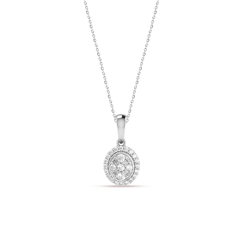 Diamond Necklaces 14 Karat White Gold Evelyn Delightful Diamond Necklace