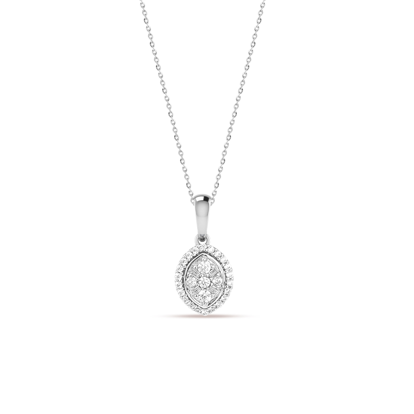 Diamond Necklaces 14 Karat White Gold Victoria Stunning Diamond Necklace