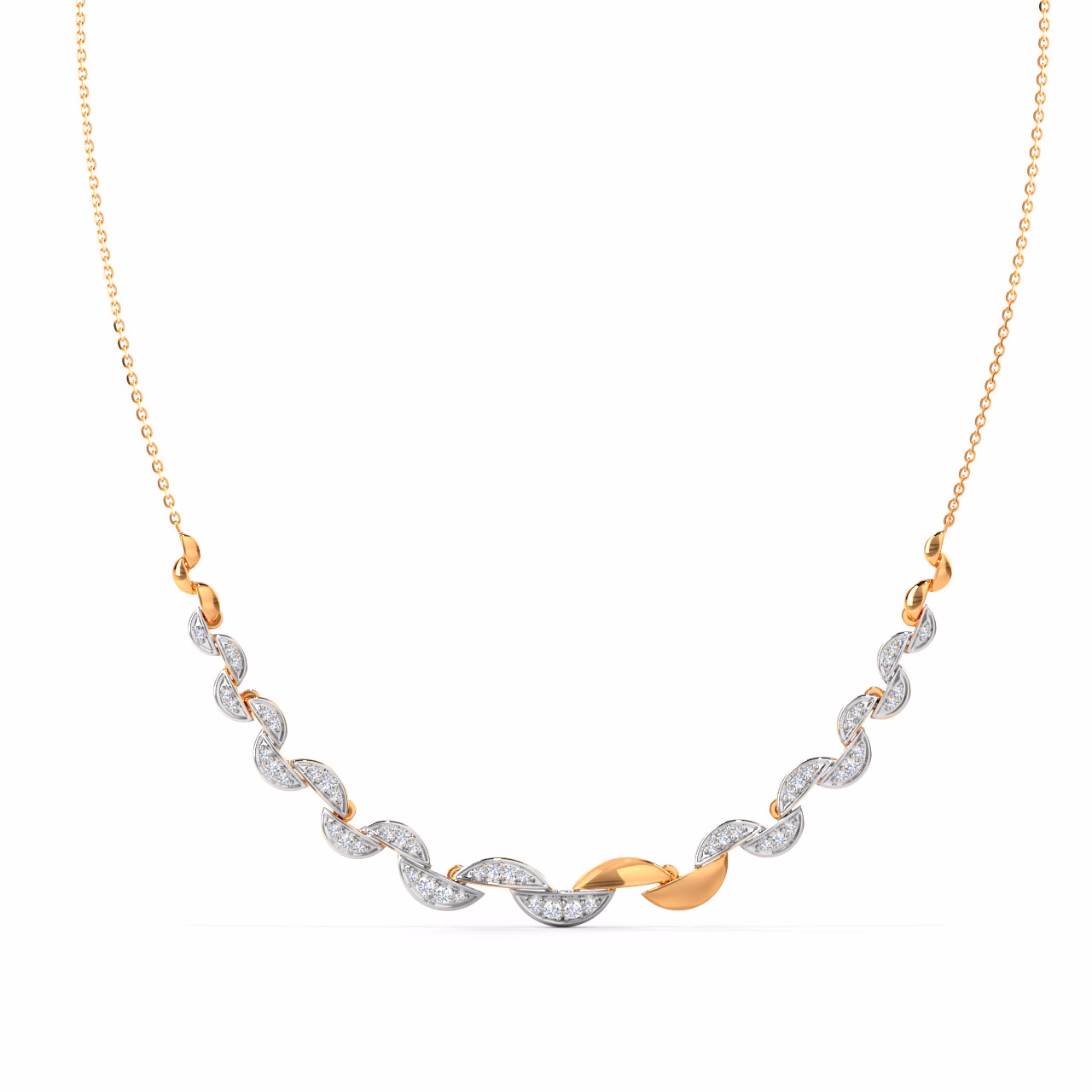 Diamond Necklaces 18 Karat Rose Gold Taesha Diamond Necklace