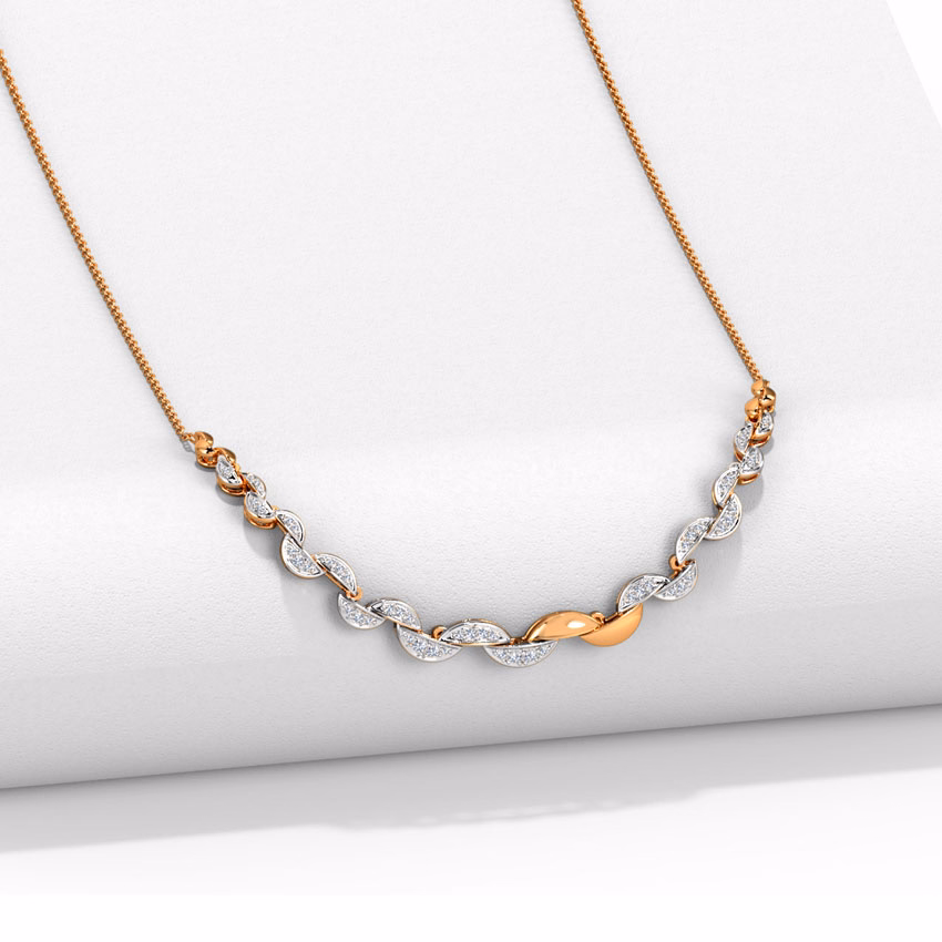 Diamond Necklaces 18 Karat Rose Gold Taesha Diamond Necklace