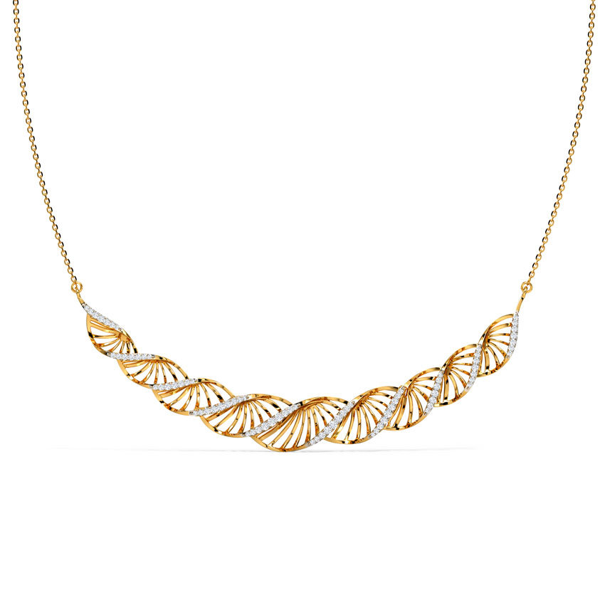 Diamond Necklaces 14 Karat Yellow Gold Ainoah Diamond Necklace