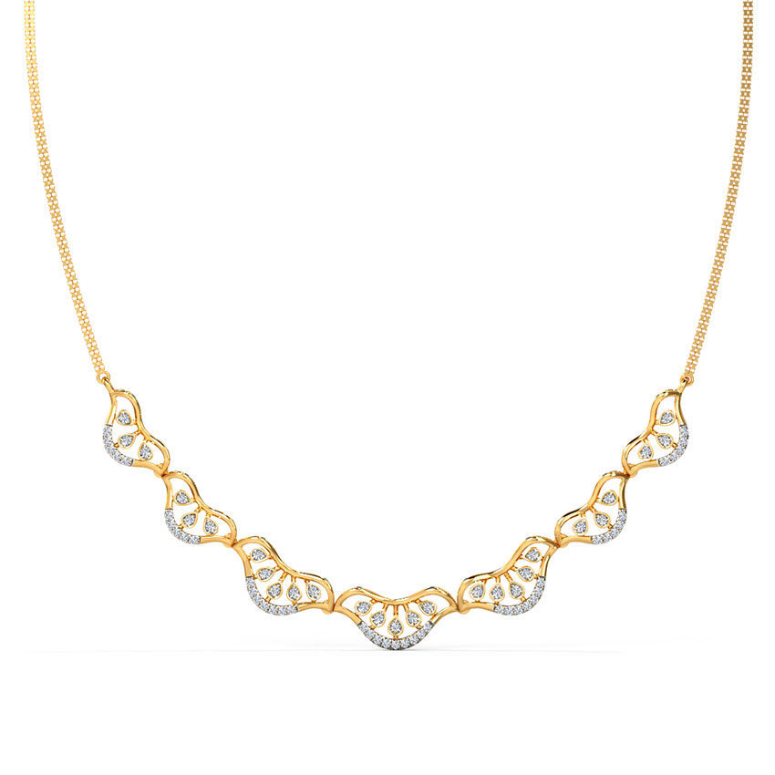 Diamond Necklaces 14 Karat Yellow Gold Evana Diamond Necklace