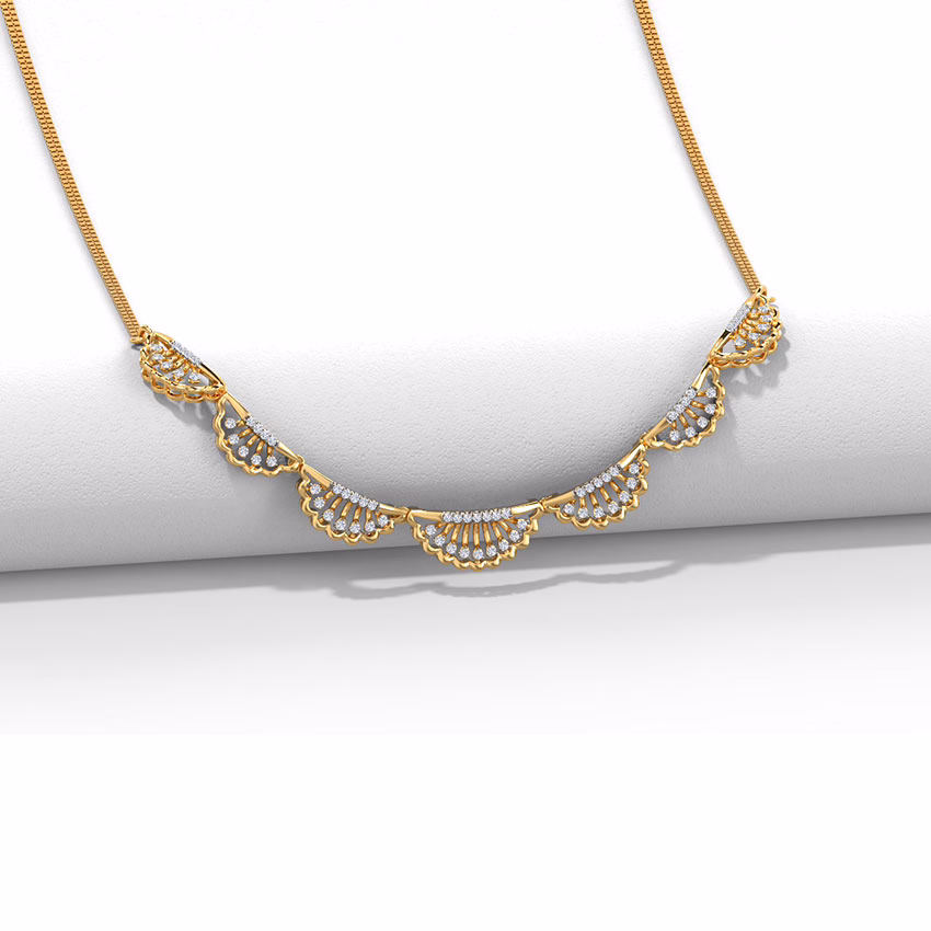 Diamond Necklaces 18 Karat Yellow Gold Yamie Diamond Necklace