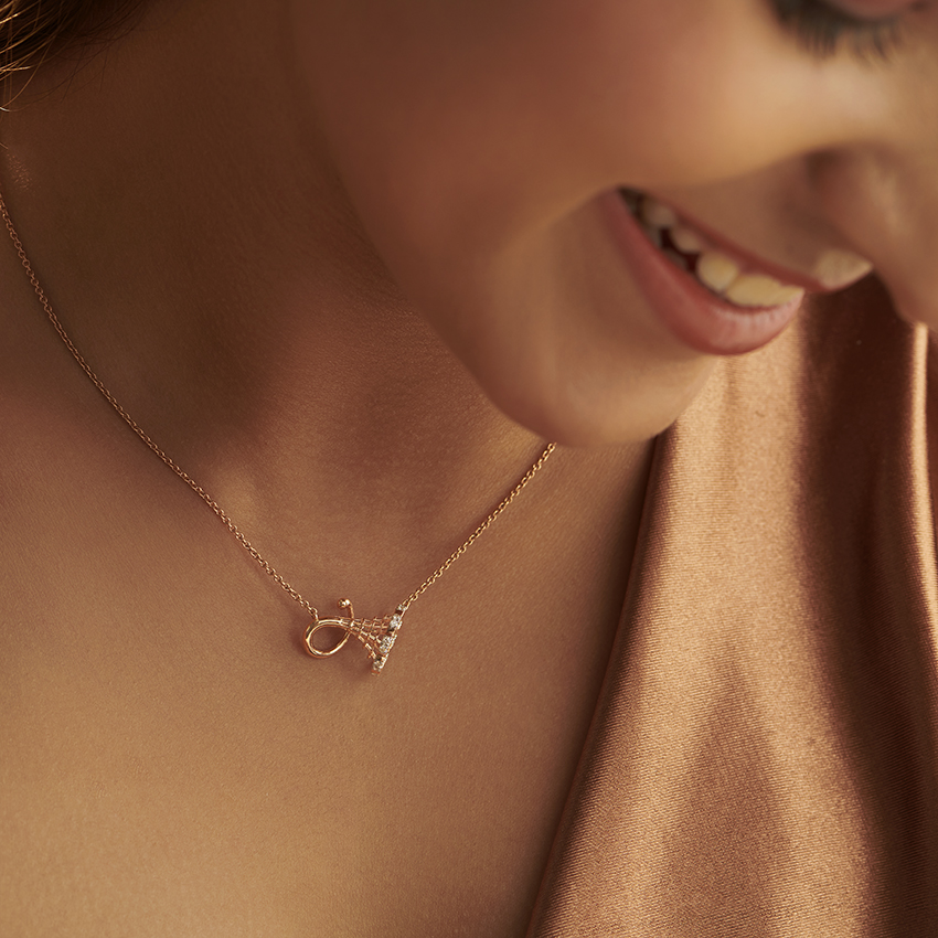 Graz Twisted Diamond Necklace Graz Twisted Diamond Necklace