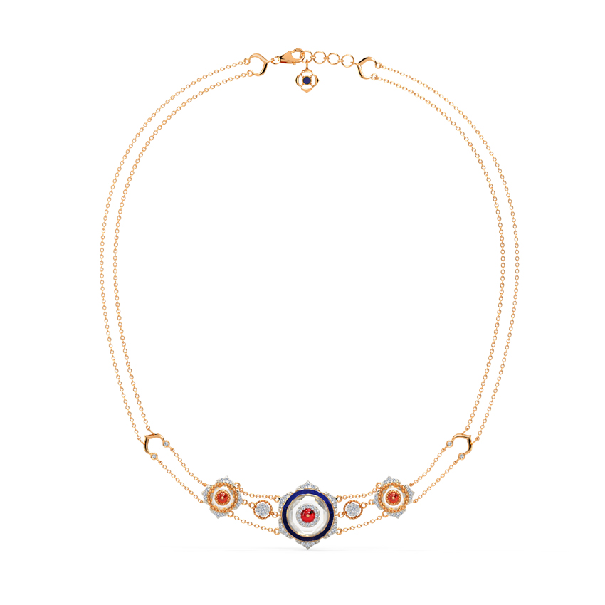 Glittery Bloom Gemstone Necklace