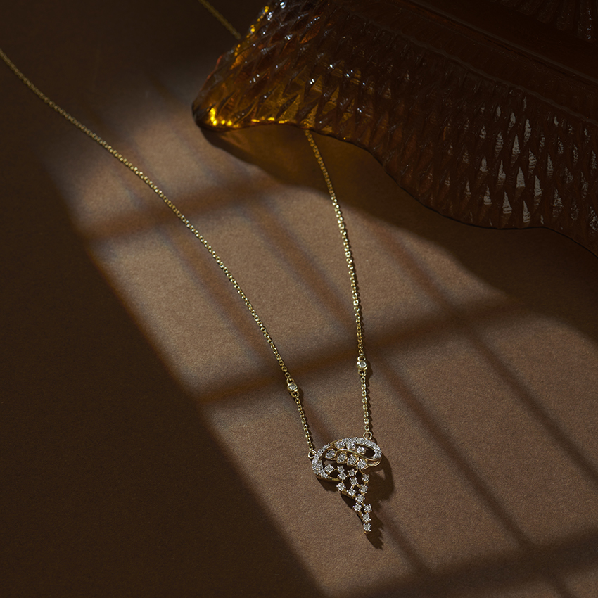 Floral Jali Diamond Necklace Floral Jali Diamond Necklace