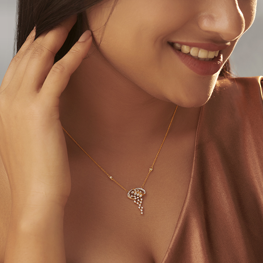 Floral Jali Diamond Necklace Floral Jali Diamond Necklace