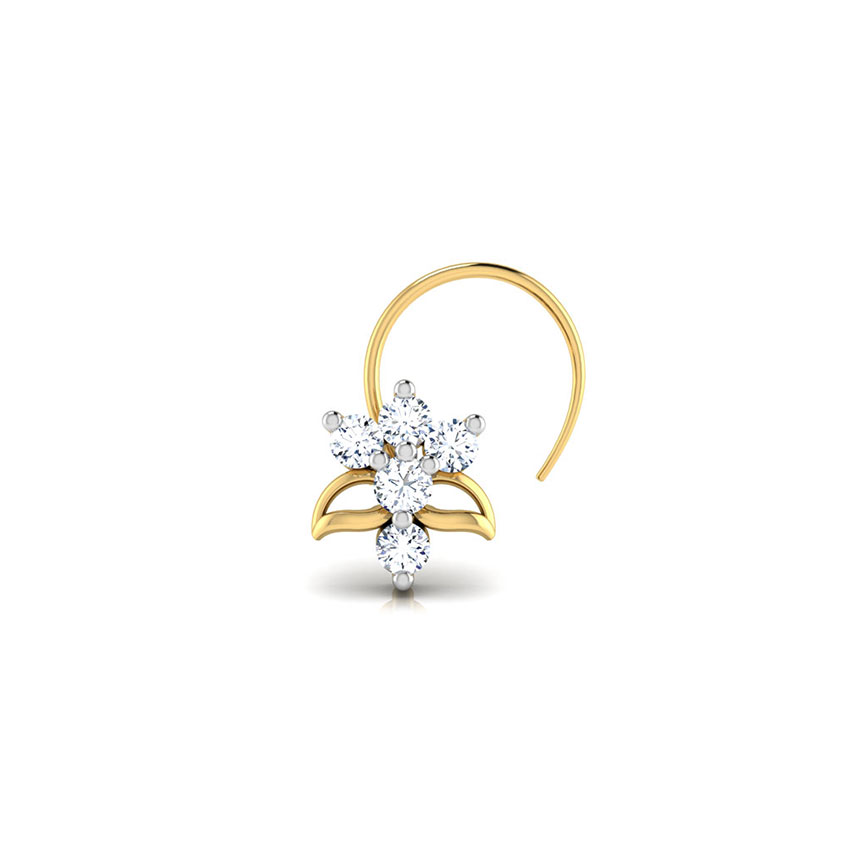 Lali Floral Diamond Nose Pin