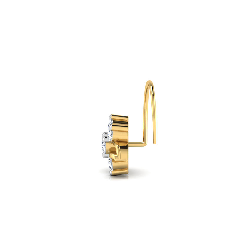 Lali Floral Diamond Nose Pin