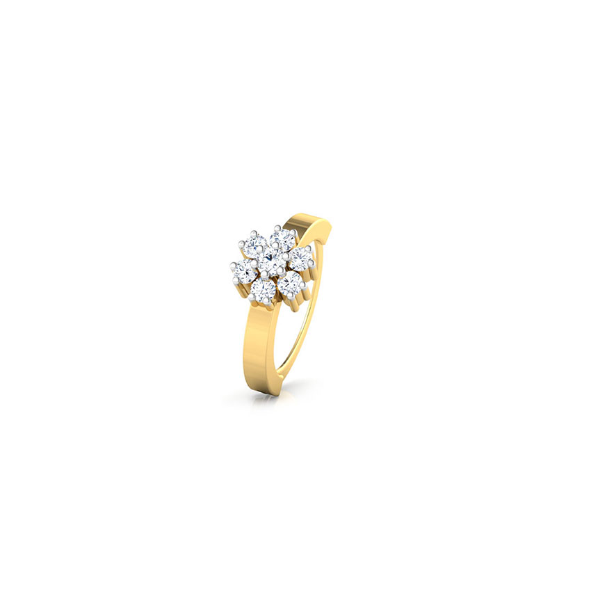 Diamond Nose pin 18 Karat Yellow Gold Kamna Diamond Nose Ring