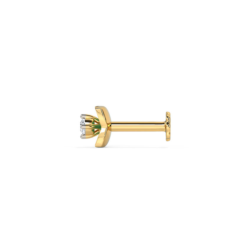 Lucky Floret Detachable Diamond Nose Pin