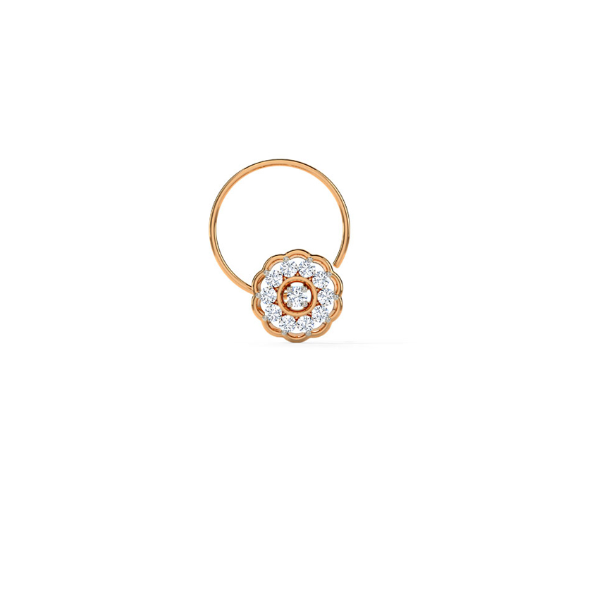 Diamond Nose pin 14 Karat Rose Gold Keya Diamond Nose Pin