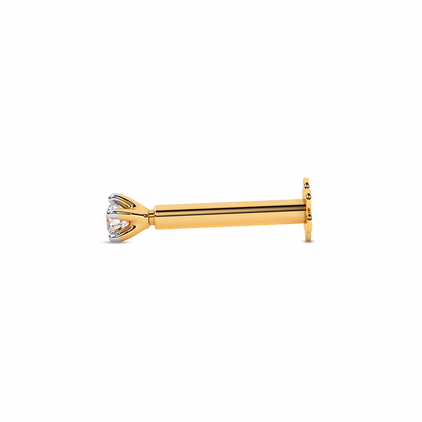 Diamond Nose pin 18 Karat Yellow Gold Ishika Diamond Nose Pin