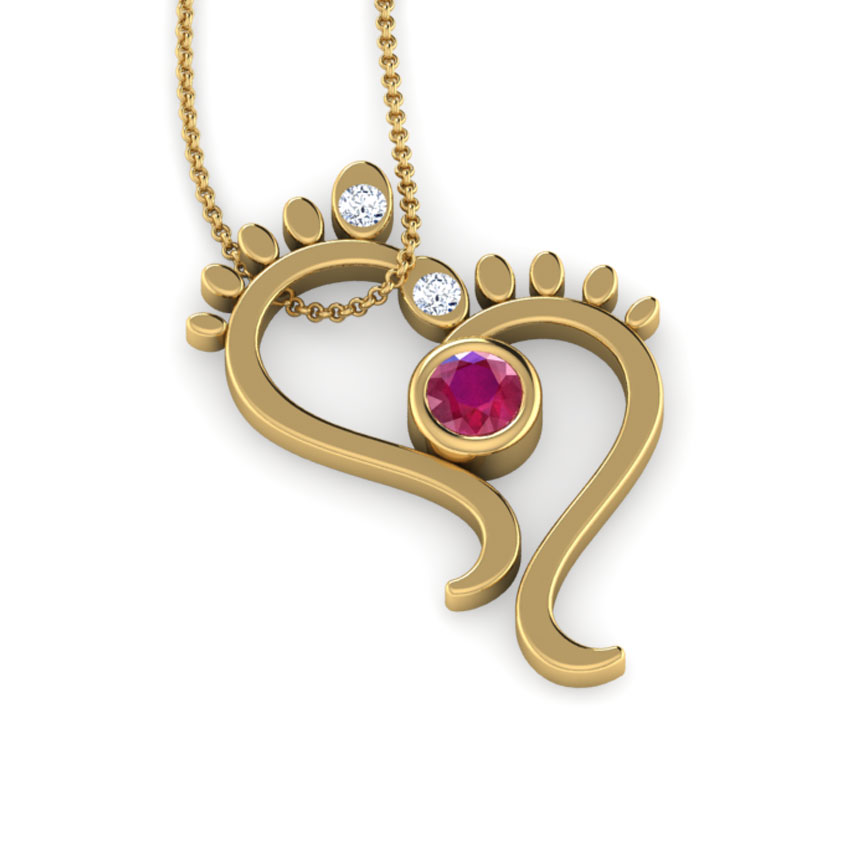 Lakshmi's Feet Pendant