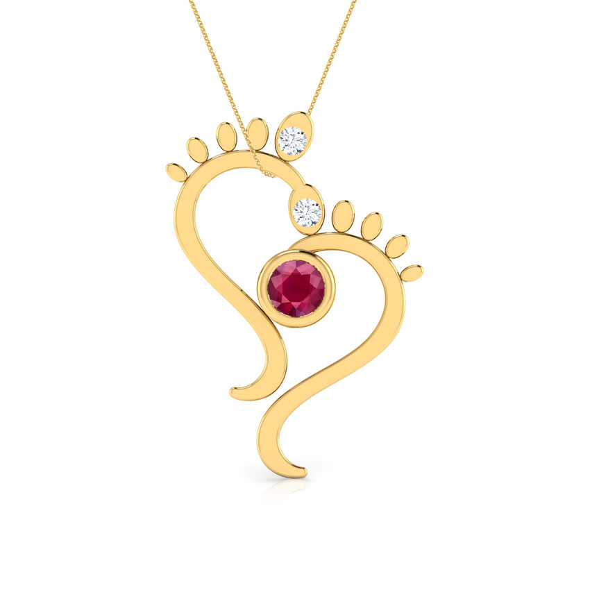 Lakshmi's Feet Pendant