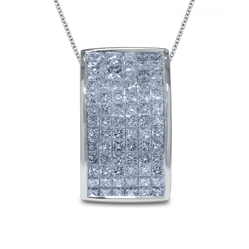 Enigma Diamond Pendant, 18K White Gold, 1.58 ct total diamond weight Enigma Diamond Pendant, 18K White Gold, 1.58 ct total diamond weight