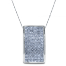 Enigma Diamond Pendant, 18K White Gold, 1.58 ct total diamond weight Enigma Diamond Pendant, 18K White Gold, 1.58 ct total diamond weight