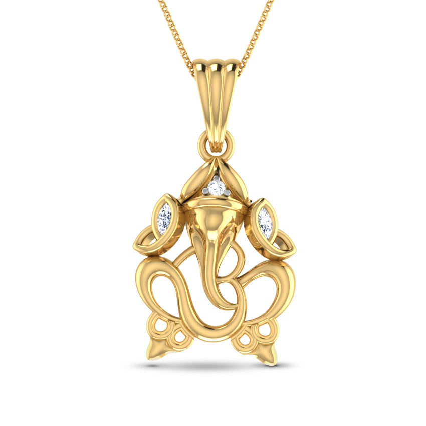 Divine Ganesha Diamond Pendant