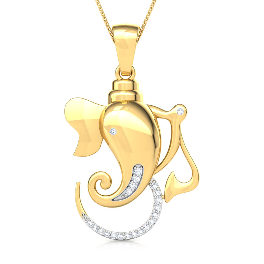 Diamond Ganesha Pendant