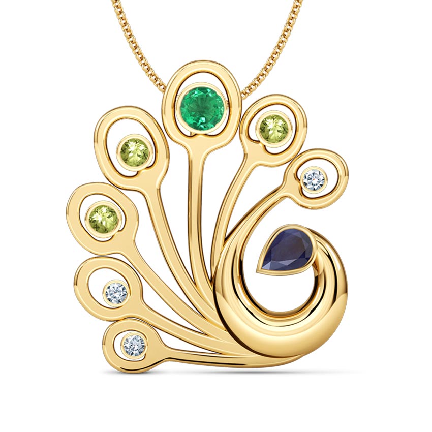Mayur Studded Pendant