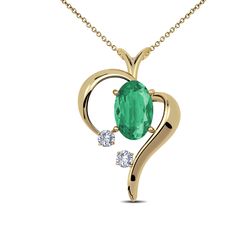 Open Heart Emerald Pendant Open Heart Emerald Pendant