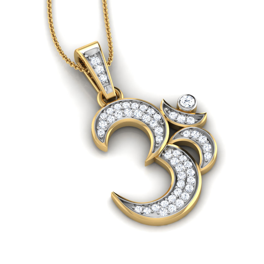 Diamond Studded OM Pendant Diamond Studded OM Pendant