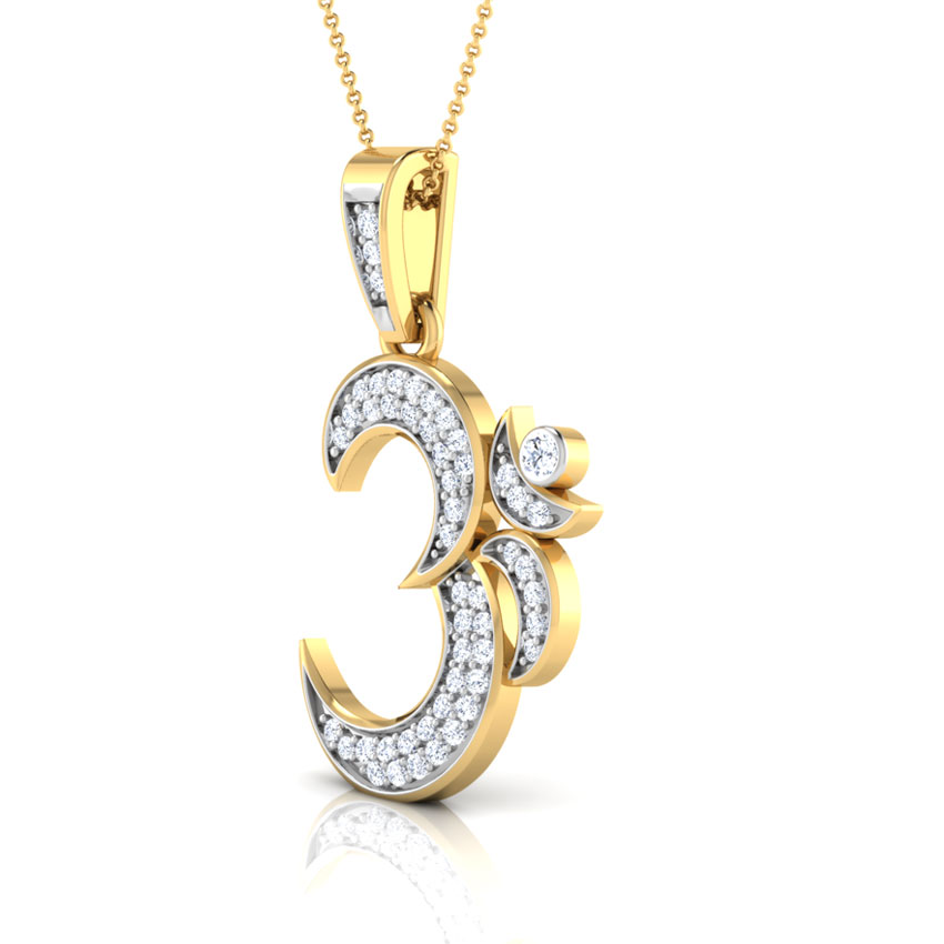 Diamond Studded OM Pendant Diamond Studded OM Pendant